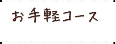 お手軽コース